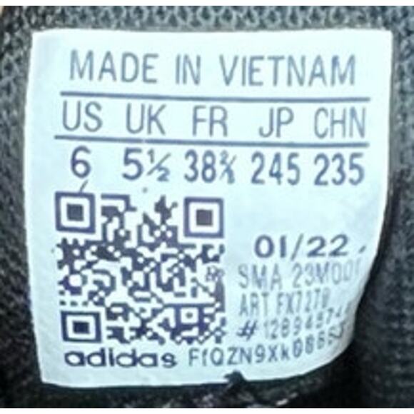 Adidas RACER TR 2.0 Kids' Shoes Sneakers Size 6 Blue White - Picture 6 of 6